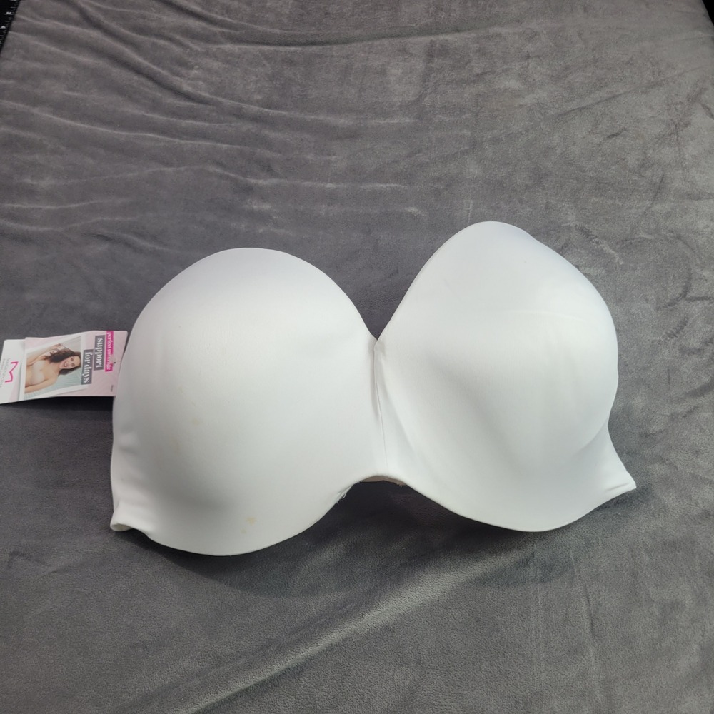Maidenform Sweet Nothings Strapless Bra White 38DDD Full Coverage SN0004 NWT
